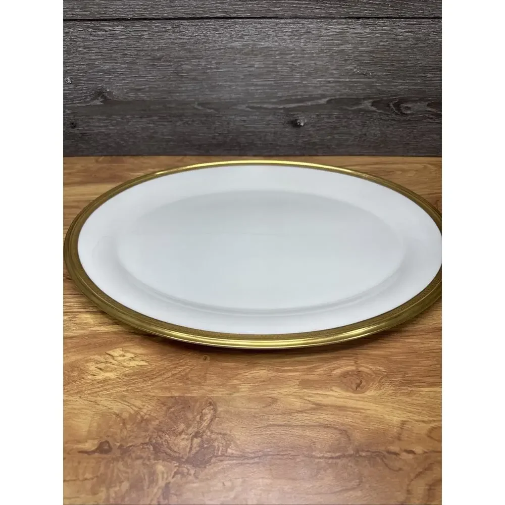 Lenox Aristocrat Gold Encrusted Oval Platter 16x12”
